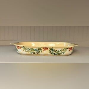 GAIL PITTMAN HANDPAINTED CASSEROLE DISH, 9x16